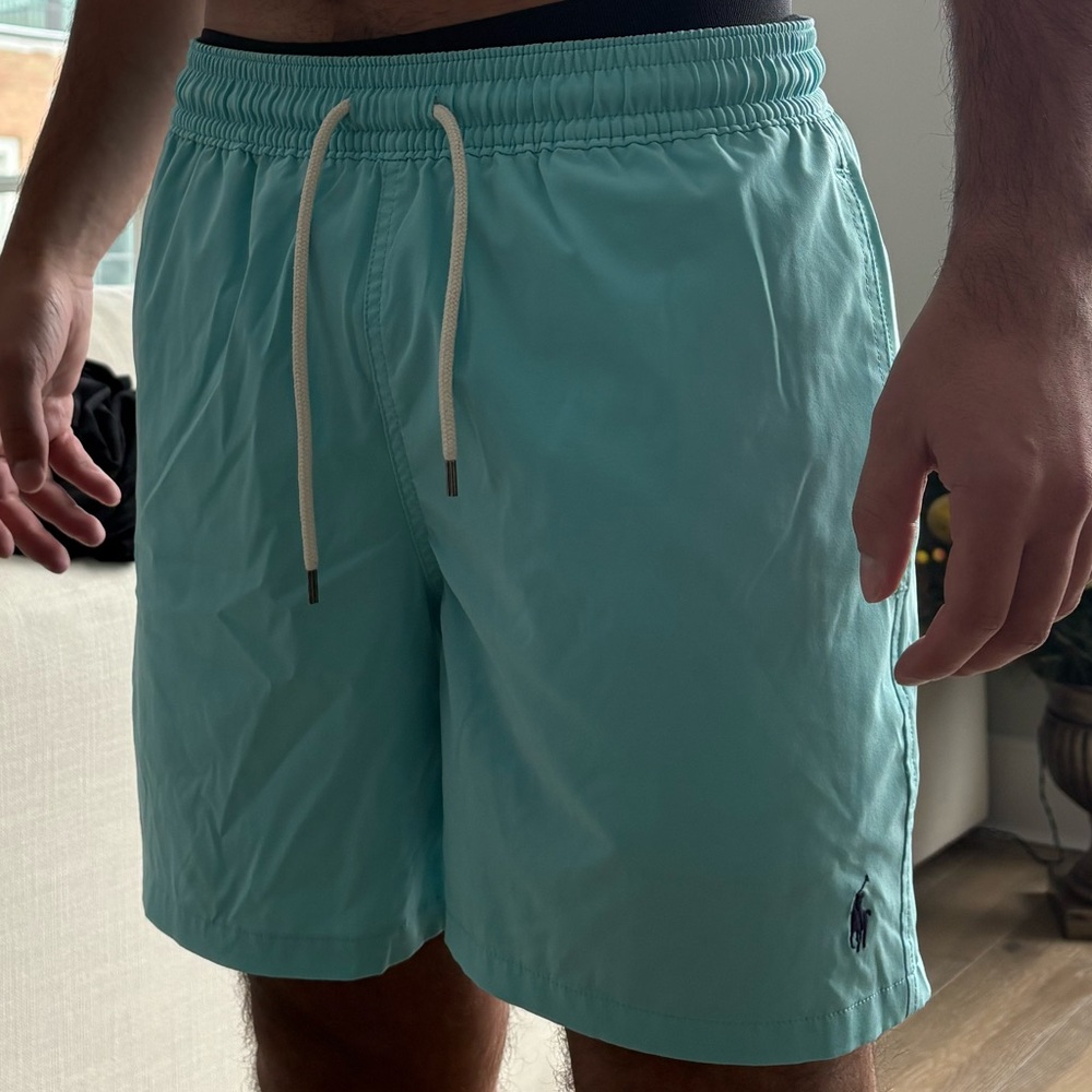 Polo Ralph Lauren Men's Light Blue Swim Trunks